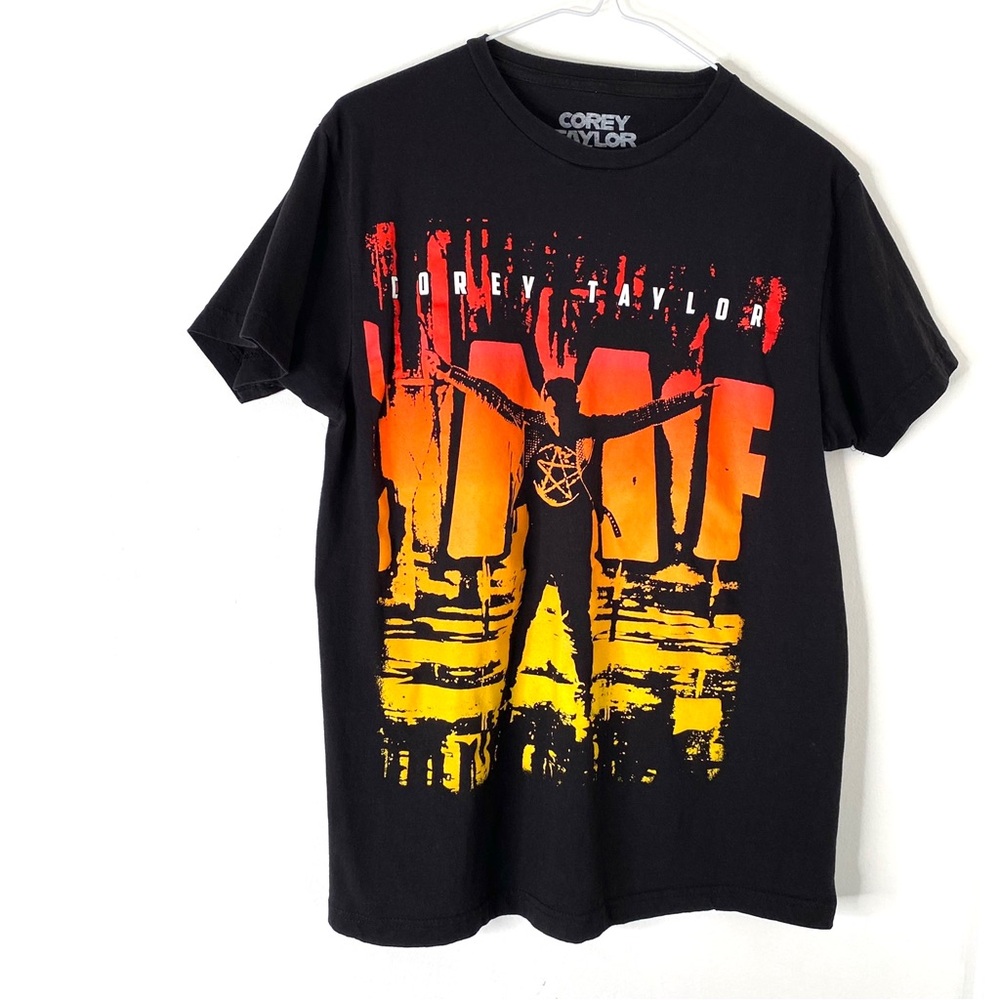 Corey Taylor Black Graphic Crew Neck Tee